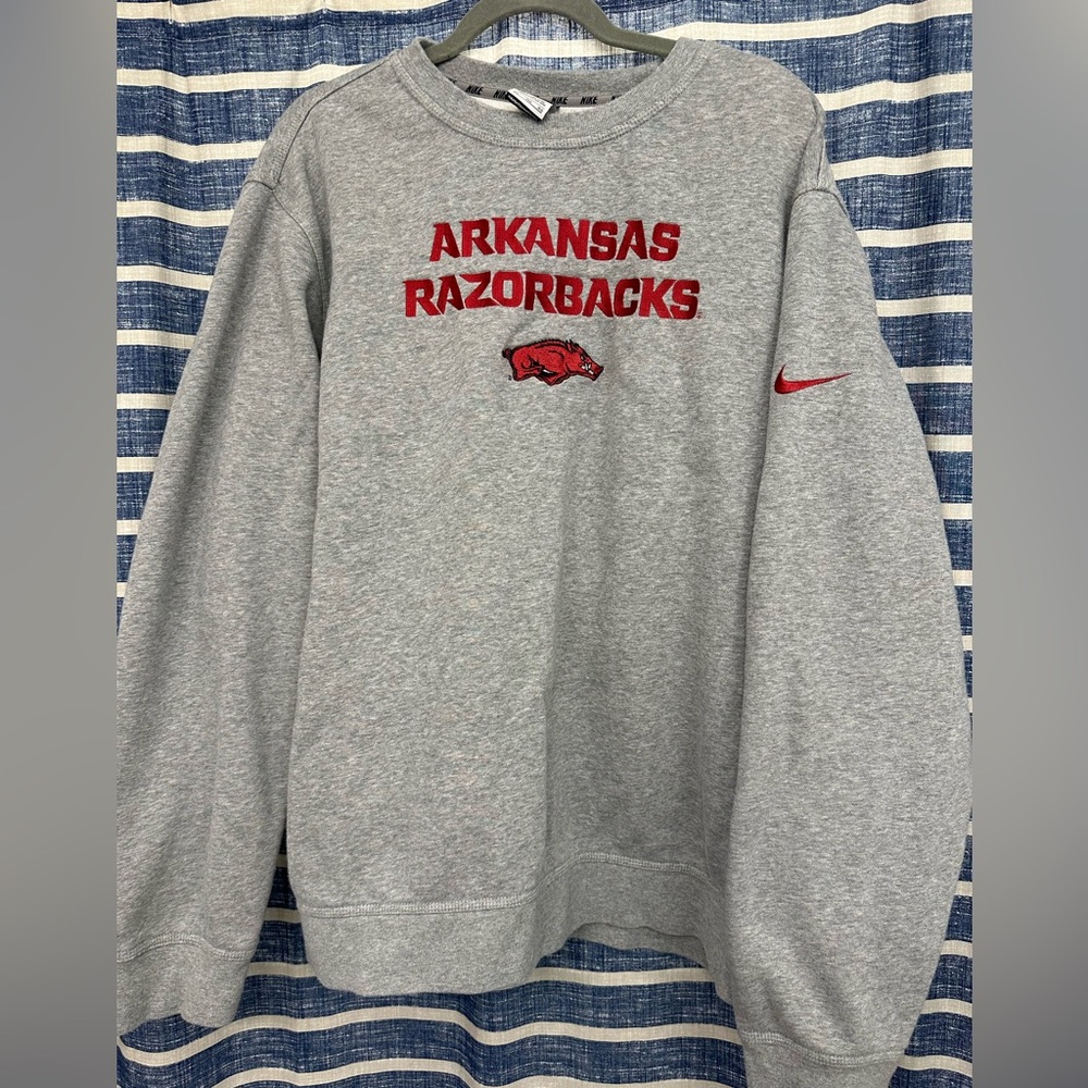 Grey Nike Arkansas Razorback Sweatshirt 3XL